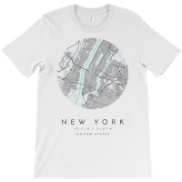 New York Coordinates Map Hometown Premium T Shirt T-shirt | Artistshot