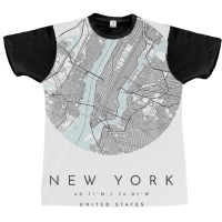 New York Coordinates Map Hometown Premium T Shirt Graphic T-shirt | Artistshot