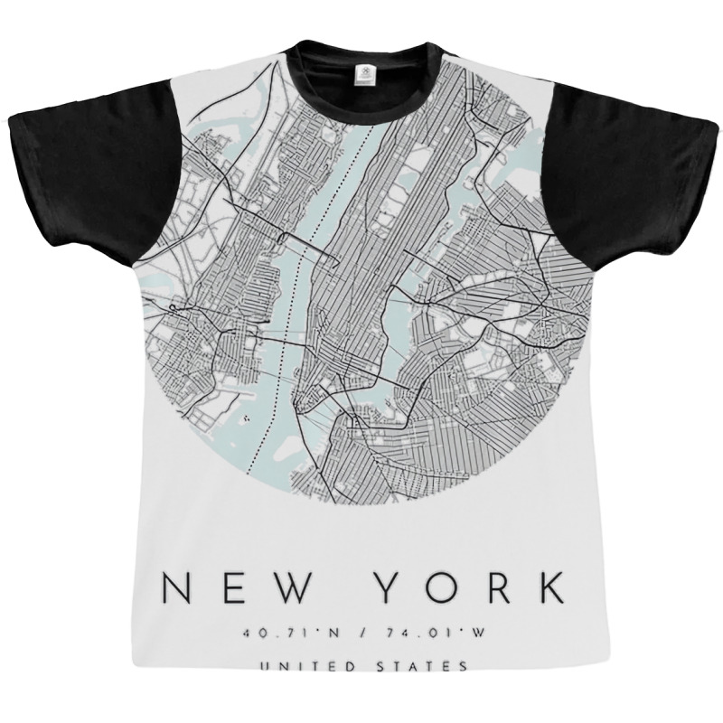 New York Coordinates Map Hometown Premium T Shirt Graphic T-shirt | Artistshot