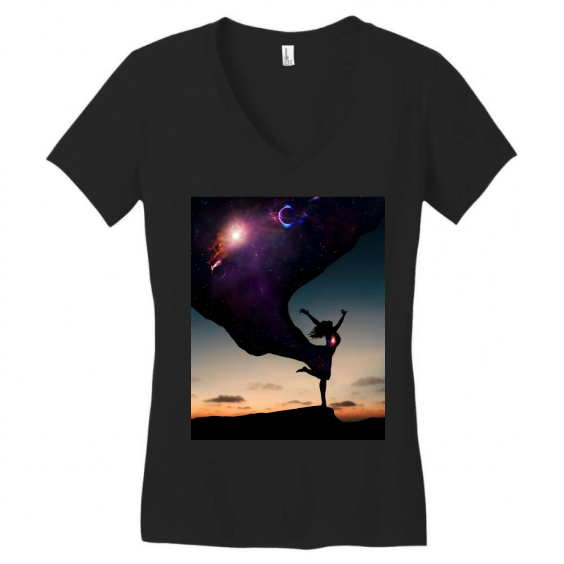 Space Way Women's V-neck T-shirt | Artistshot