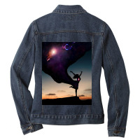 Space Way Ladies Denim Jacket | Artistshot