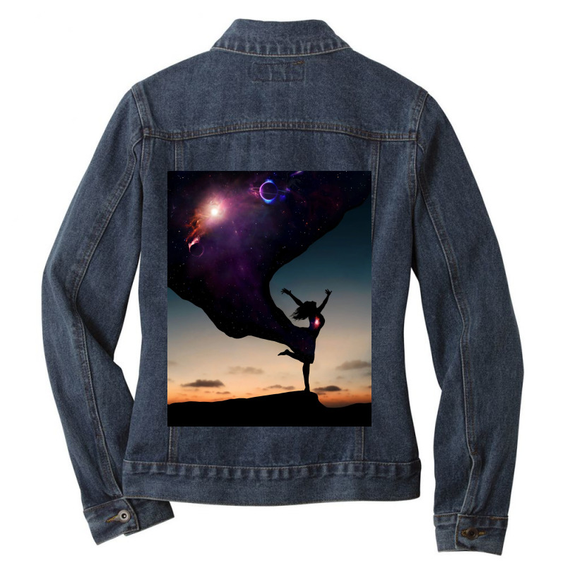 Space Way Ladies Denim Jacket | Artistshot