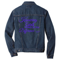 Knowing God Makes All The Difference Humor Men Denim Jacket | Artistshot