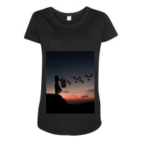 Free Birds Maternity Scoop Neck T-shirt | Artistshot