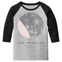 Los Angeles Coordinates Map Hometown T Shirt Youth 3/4 Sleeve | Artistshot