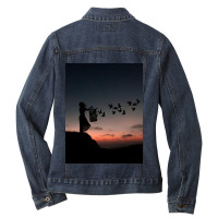 Free Birds Ladies Denim Jacket | Artistshot