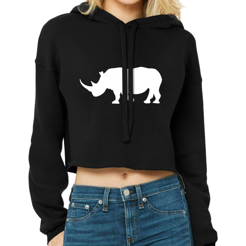 Rhino Cropped Hoodie | Artistshot