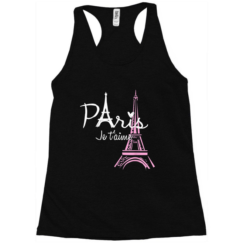 I Love Paris Eiffel Tower France  French Souvenir Racerback Tank by SamAlexanderMcnutt | Artistshot