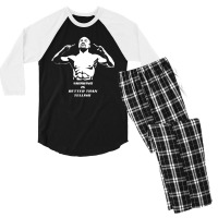 Do More Mayweather Jr Silhouette Art Men's 3/4 Sleeve Pajama Set | Artistshot