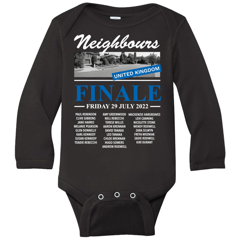 Neighbours Finale Uk Long Sleeve Baby Bodysuit by ardylanda | Artistshot