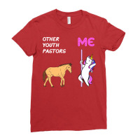 Youth Pastor Unicorn Horse Design Ladies Fitted T-shirt | Artistshot