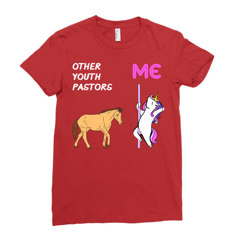 Youth Pastor Unicorn Horse Design Ladies Fitted T-Shirt by hobsonnaseev | Artistshot