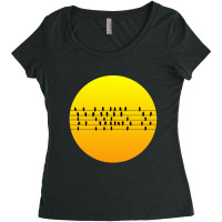 Sun And Birds Women's Triblend Scoop T-shirt | Artistshot