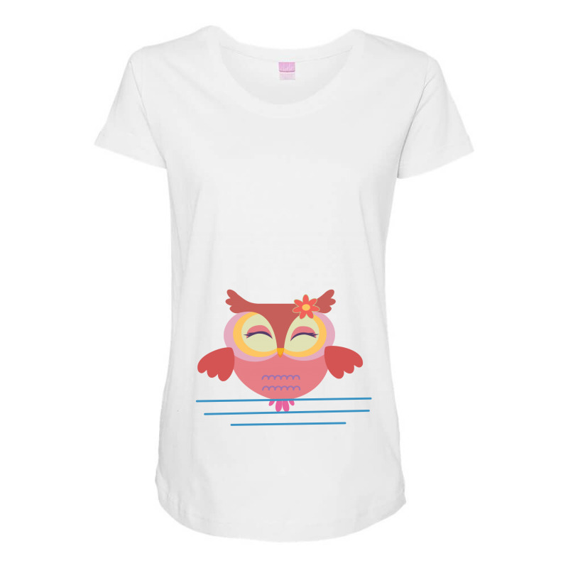 Owl Mom Maternity Scoop Neck T-shirt | Artistshot