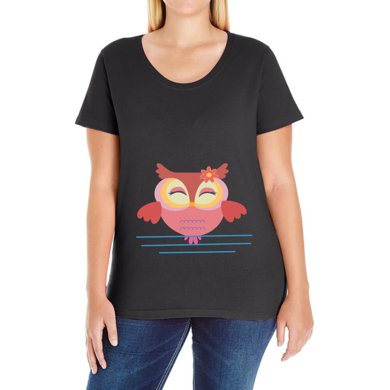 Owl Mom Ladies Curvy T-shirt | Artistshot