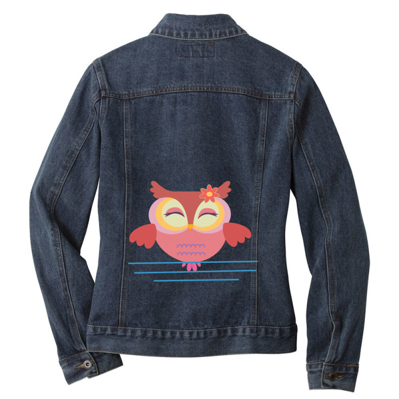 Owl Mom Ladies Denim Jacket | Artistshot