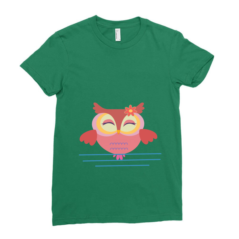 Owl Mom Ladies Fitted T-shirt | Artistshot