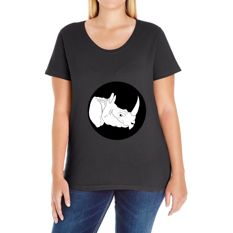 Rhino Ladies Curvy T-shirt | Artistshot