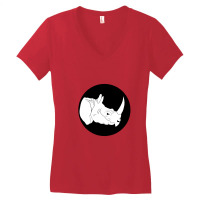 Rhino Women's V-neck T-shirt | Artistshot