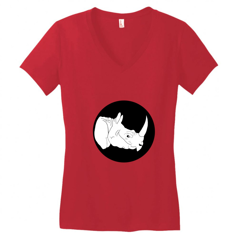 Rhino Women's V-neck T-shirt | Artistshot