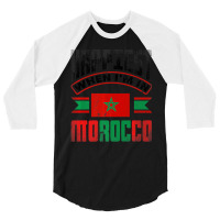 Morocco Moroccan Morocco Flag Happiest When Im In 3/4 Sleeve Shirt | Artistshot