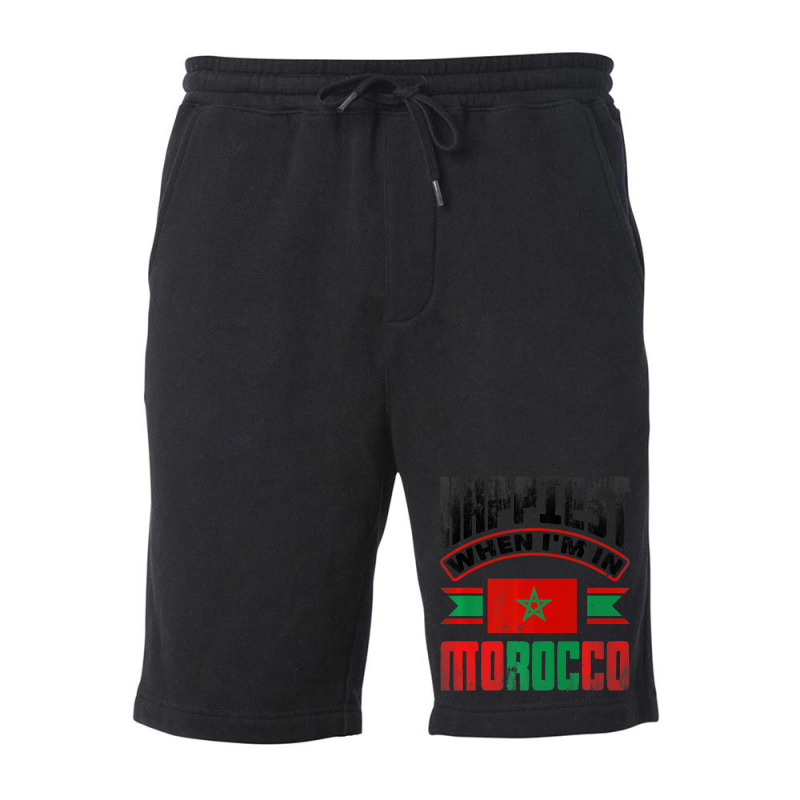 Morocco Moroccan Morocco Flag Happiest When Im In Fleece Short | Artistshot