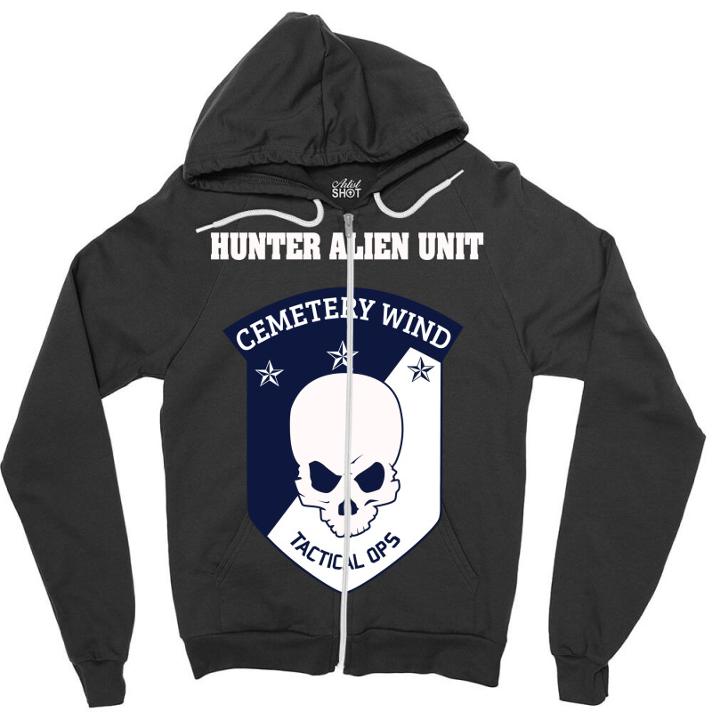 The Hunter Of Alien Unit Zipper Hoodie | Artistshot