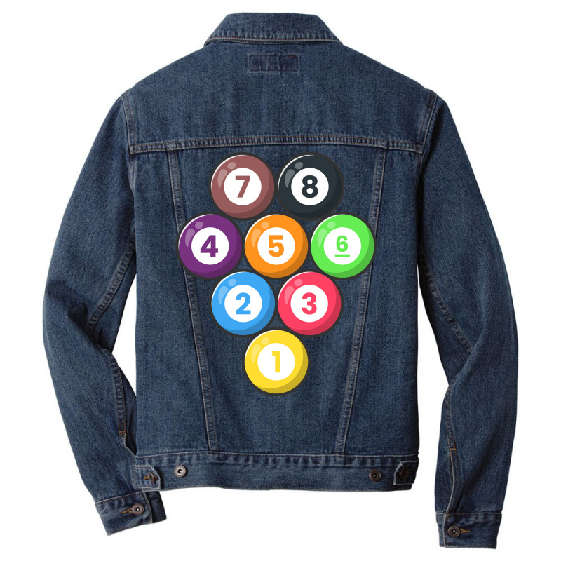 Billiard 8 Balls Men Denim Jacket | Artistshot