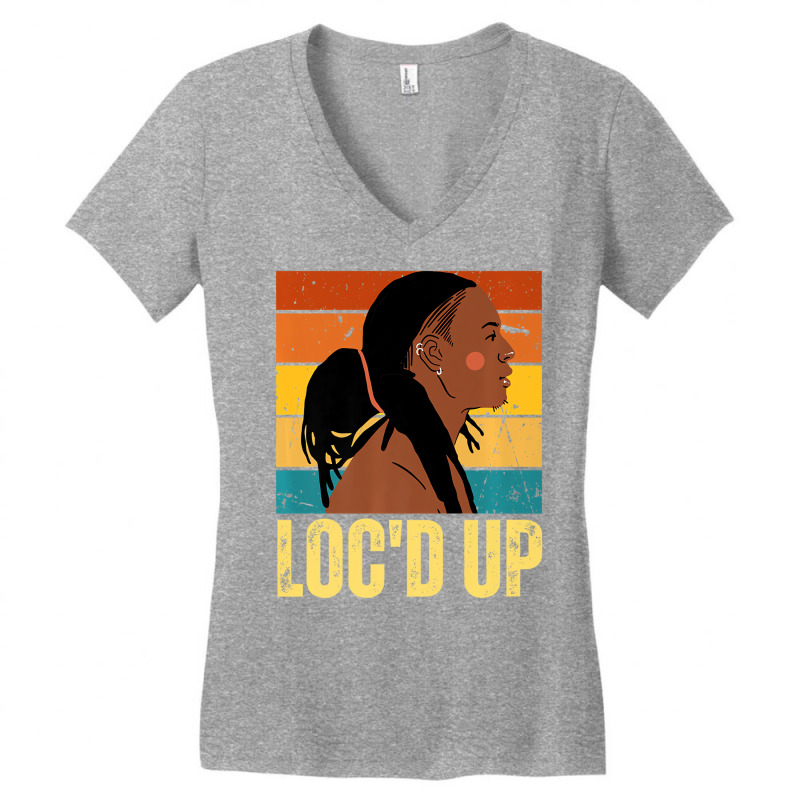 Loc'd Up Hair Black History Month African Melanin Women's V-Neck T-Shirt by imelde | Artistshot