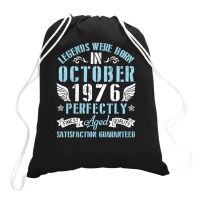 Legends Were Born In October 1976 Perfectly Aged H Drawstring Bags | Artistshot