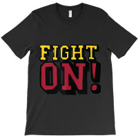 Trending Usc Gold Cardinal Cartoon Sketch Fight On T-shirt | Artistshot