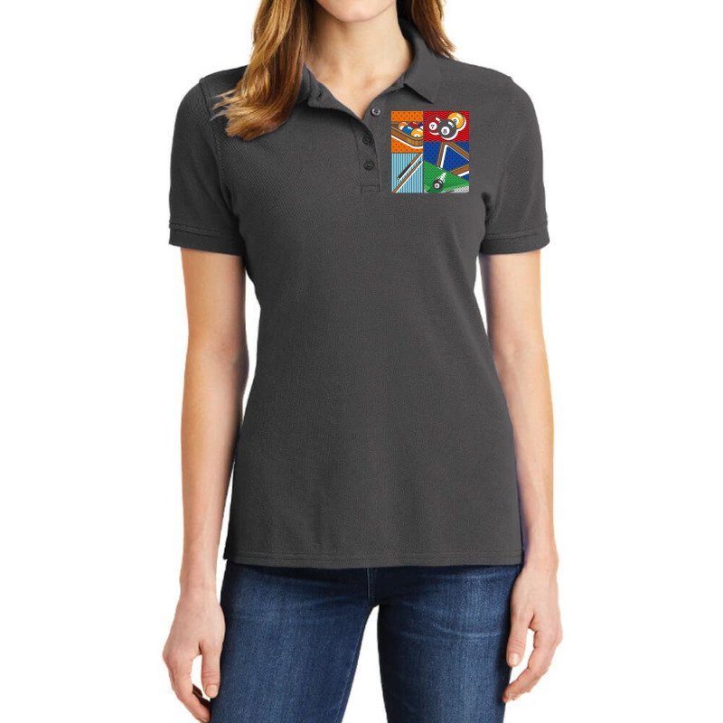 Billiard Balls Snooker Player Pool Billiard Pop Ar Ladies Polo Shirt by gashejeggef | Artistshot