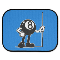 Billiards Cue Sports 8 Ball Vintage Cartoon Rear Car Mat | Artistshot