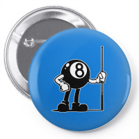 Billiards Cue Sports 8 Ball Vintage Cartoon Pin-back Button | Artistshot