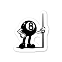 Billiards Cue Sports 8 Ball Vintage Cartoon Sticker | Artistshot