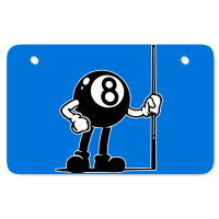 Billiards Cue Sports 8 Ball Vintage Cartoon Atv License Plate | Artistshot