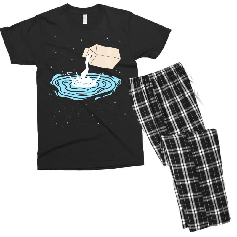 Cute Milky Way Galaxy In Space Science Premium T S Men's T-shirt Pajama Set by wafaha | Artistshot