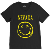 Smile Face Nevada Funny V-neck Tee | Artistshot