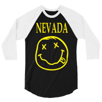 Smile Face Nevada Funny 3/4 Sleeve Shirt | Artistshot