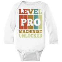 Machinist Pro Unlocked Vintage Style Unique Premiu Long Sleeve Baby Bodysuit | Artistshot