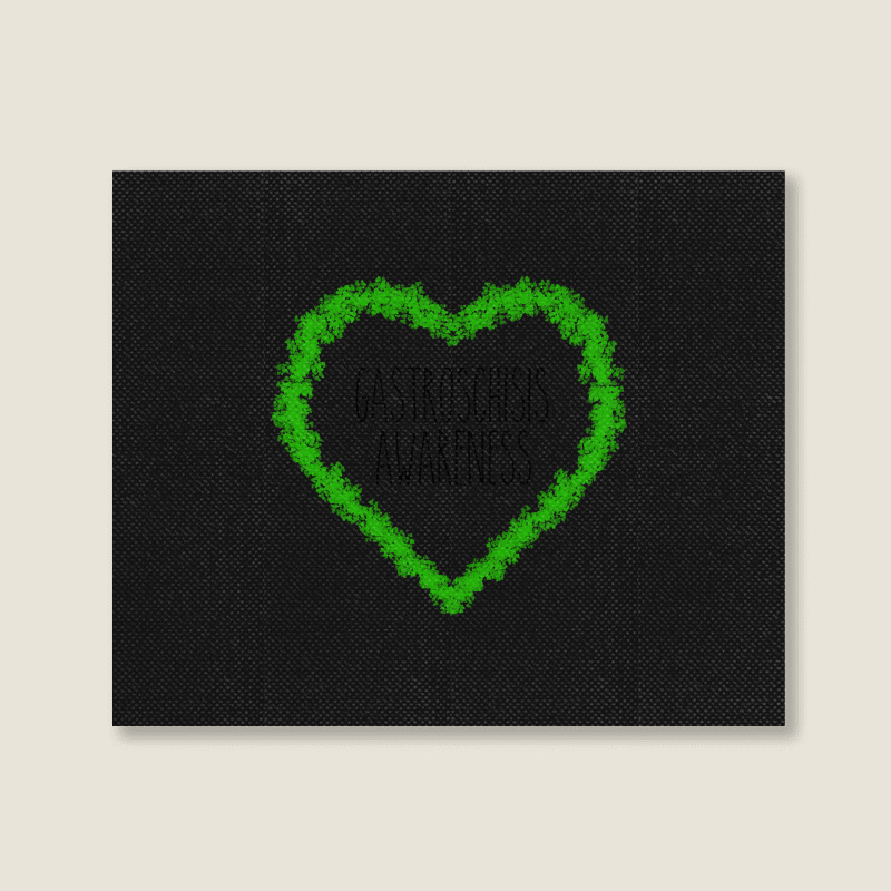 Limited Edition Gastroschisis Awareness Heart Supp Landscape Canvas Print | Artistshot