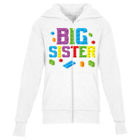 Big Sister Master Builder Building Bricks Blocks F Youth Zipper Hoodie | Artistshot