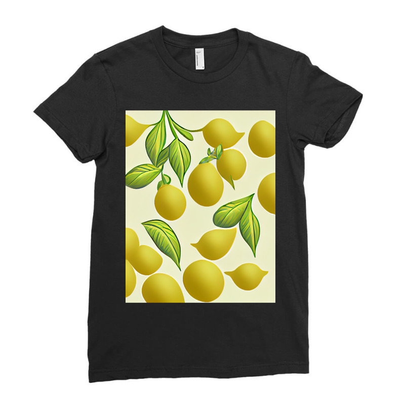 Hot Trend Lemon 2d Clip Art Pattern-1xsjz Ladies Fitted T-shirt | Artistshot