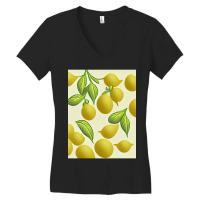 Hot Trend Lemon 2d Clip Art Pattern-1xsjz Women's V-neck T-shirt | Artistshot