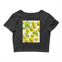 Hot Trend Lemon 2d Clip Art Pattern-1xsjz Crop Top | Artistshot