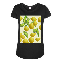 Hot Trend Lemon 2d Clip Art Pattern-1xsjz Maternity Scoop Neck T-shirt | Artistshot