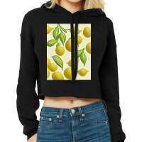 Hot Trend Lemon 2d Clip Art Pattern-1xsjz Cropped Hoodie | Artistshot