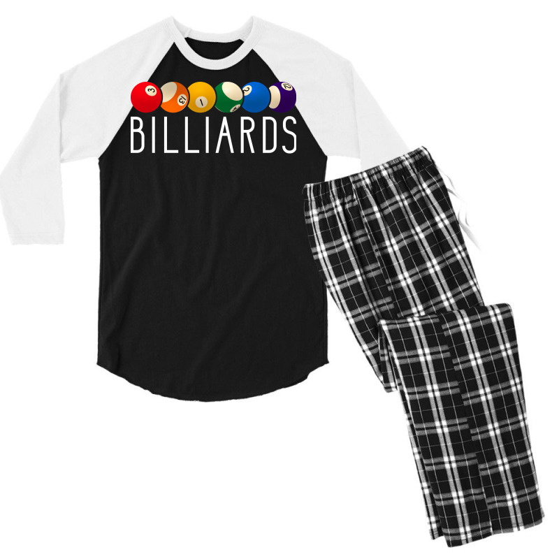 Billiards Balls Pool Player Men's 3/4 Sleeve Pajama Set | Artistshot