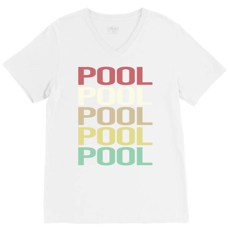 Colorful Text Pool V-neck Tee | Artistshot