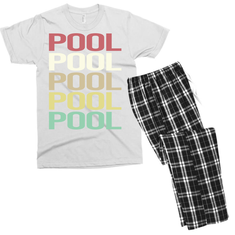 Colorful Text Pool Men's T-shirt Pajama Set | Artistshot